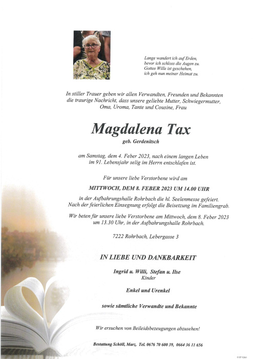 Magdalena Tax